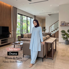 Load image into Gallery viewer, Onana Snow Brocade Blouse And Pants - Buy 2 @ Free JB777