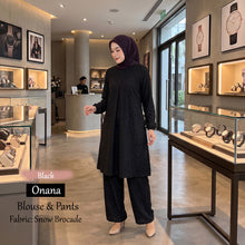 Load image into Gallery viewer, Onana Snow Brocade Blouse And Pants - Buy 2 @ Free JB777