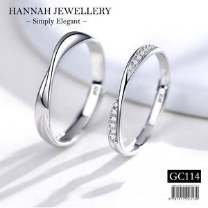 【GC114】Korean Ribbon Twist Couple Ring