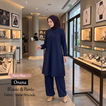 Load image into Gallery viewer, Onana Snow Brocade Blouse And Pants - Buy 2 @ Free JB777