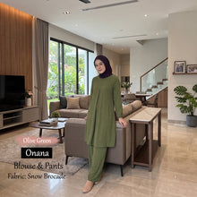 Load image into Gallery viewer, Onana Snow Brocade Blouse And Pants - Buy 2 @ Free JB777