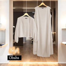 Load image into Gallery viewer, Obaba A Cardigan Dress - Beli 2 @ RM 100 - Beli 3 @ RM 150 + Free Jubah JB777
