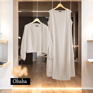 Obaba A Cardigan Dress - Beli 2 @ RM 100 - Beli 3 @ RM 150 + Free Jubah JB777