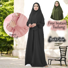 Load image into Gallery viewer, Xihana Elastic Cuff Jubah + Free Instant Tudung