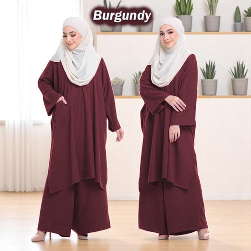 Gina A Kaftan Tunic Loose Pants - Beli 2 @ RM 100 + Free 1 Enana TD999