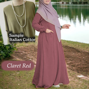 Coffee Cotton Tunic Jumbo - Loose Sleeve (Size 6XL ~ 10XL)