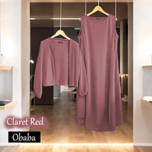 Load image into Gallery viewer, Obaba A Cardigan Dress - Beli 2 @ RM 100 - Beli 3 @ RM 150 + Free Jubah JB777