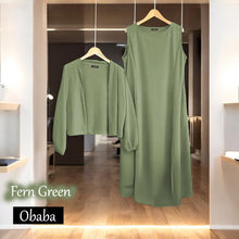 Load image into Gallery viewer, Obaba A Cardigan Dress - Beli 2 @ RM 100 - Beli 3 @ RM 150 + Free Jubah JB777