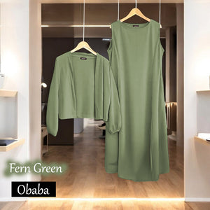 Obaba A Cardigan Dress - Beli 2 @ RM 100 - Beli 3 @ RM 150 + Free Jubah JB777