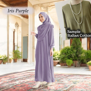 Lahifa Tunic Jumbo + Tudung Set C  (Size 6xl ~ 10xl)