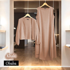 Obaba A Cardigan Dress - Beli 2 @ RM 100 - Beli 3 @ RM 150 + Free Jubah JB777