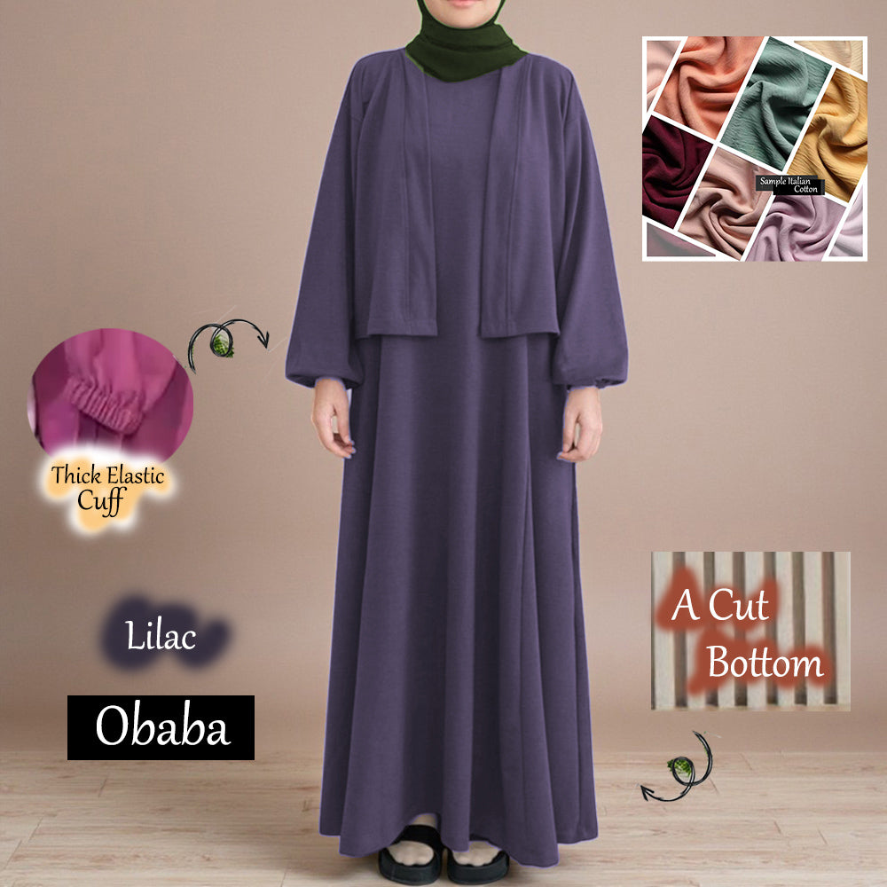 Obaba B Cardigan Dress - Beli 2 @ RM 100 - Beli 3 @ RM 150 + Free Jubah JB777