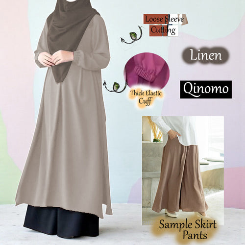 Qinomo Tunic Dress (Skirt Pants) - Beli 2 @ RM 100 - Beli 3 @ RM 150 + Free Baju BL777