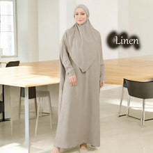 Load image into Gallery viewer, Zinna Abaya + Free Tie Back Instant Khimar