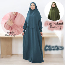 Load image into Gallery viewer, Xihana Elastic Cuff Jubah + Free Instant Tudung
