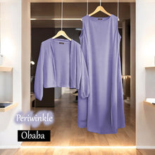 Load image into Gallery viewer, Obaba B Cardigan Dress - Beli 2 @ RM 100 - Beli 3 @ RM 150 + Free Jubah JB777