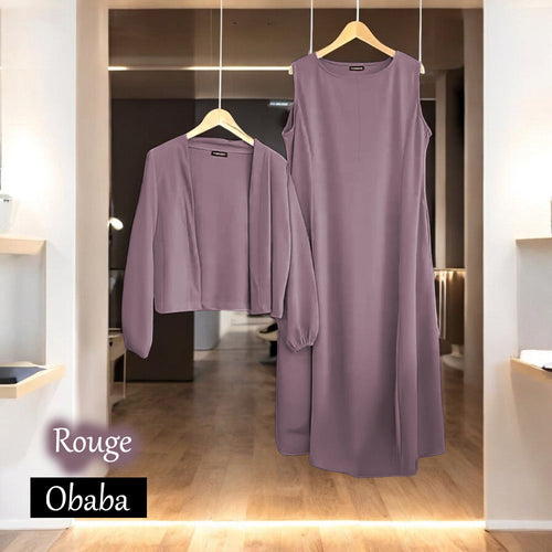 Obaba B Cardigan Dress - Beli 2 @ RM 100 - Beli 3 @ RM 150 + Free Jubah JB777