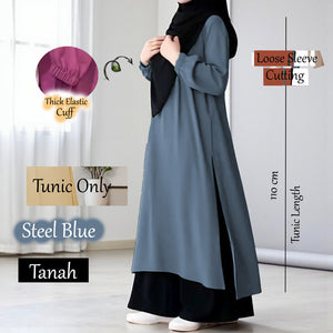Tanah Tunic 110cm - Beli 3 @ RM 100 - Beli 4 @ RM 134 + Blouse BL777