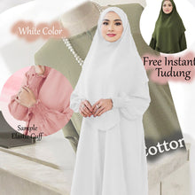 Load image into Gallery viewer, Xihana Elastic Cuff Jubah + Free Instant Tudung