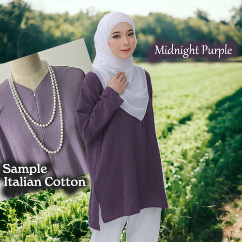 QQ Long Short COTTON Blouse