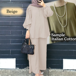 Uno Cotton Loose Pants Set A