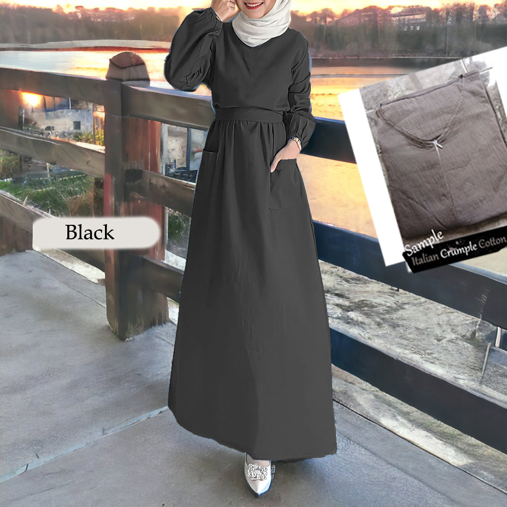 Xixili Back Zip COTTON Jubah