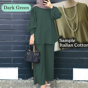Uno Cotton Loose Pants Set Set B