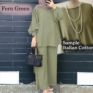 Uno Cotton Loose Pants Set A
