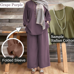 Namila Cotton Loose Pants Set B