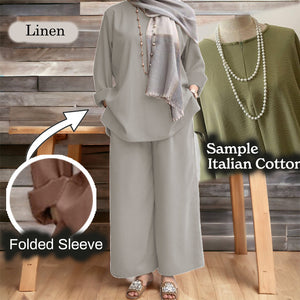Namila Cotton Loose Pants Set A