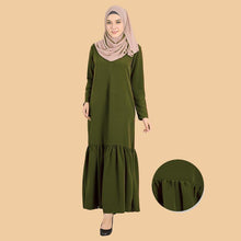 Load image into Gallery viewer, Djamila Pocket Flowy Ruffle Jubah - HannahSG