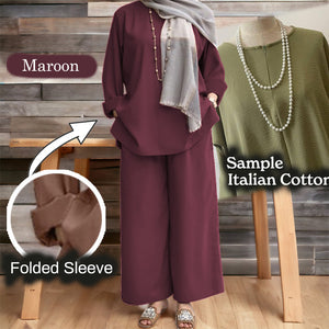 Namila Cotton Loose Pants Set A