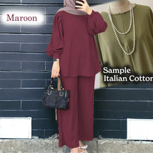 Load image into Gallery viewer, Uno Cotton Loose Pants Set A