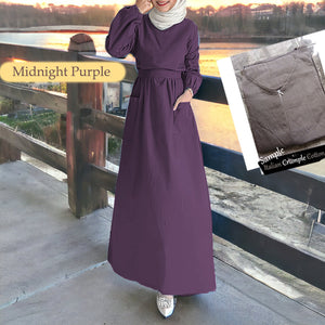 Xixili Back Zip COTTON Jubah