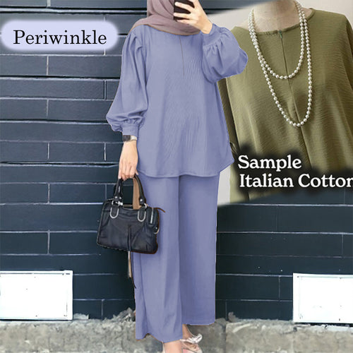 Uno Cotton Loose Pants Set Set B