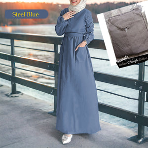 Xixili Back Zip COTTON Jubah