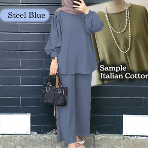Uno Cotton Loose Pants Set Set B