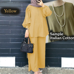 Uno Cotton Loose Pants Set A